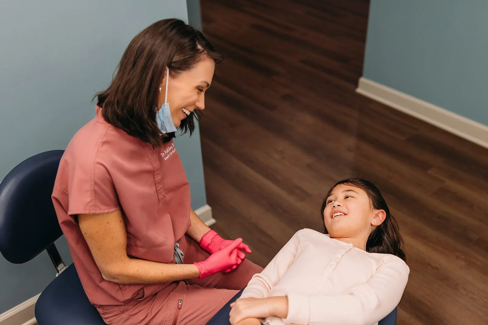 Dr. Roark with a patient at Roark Orthodontics in Franklin, Tennessee